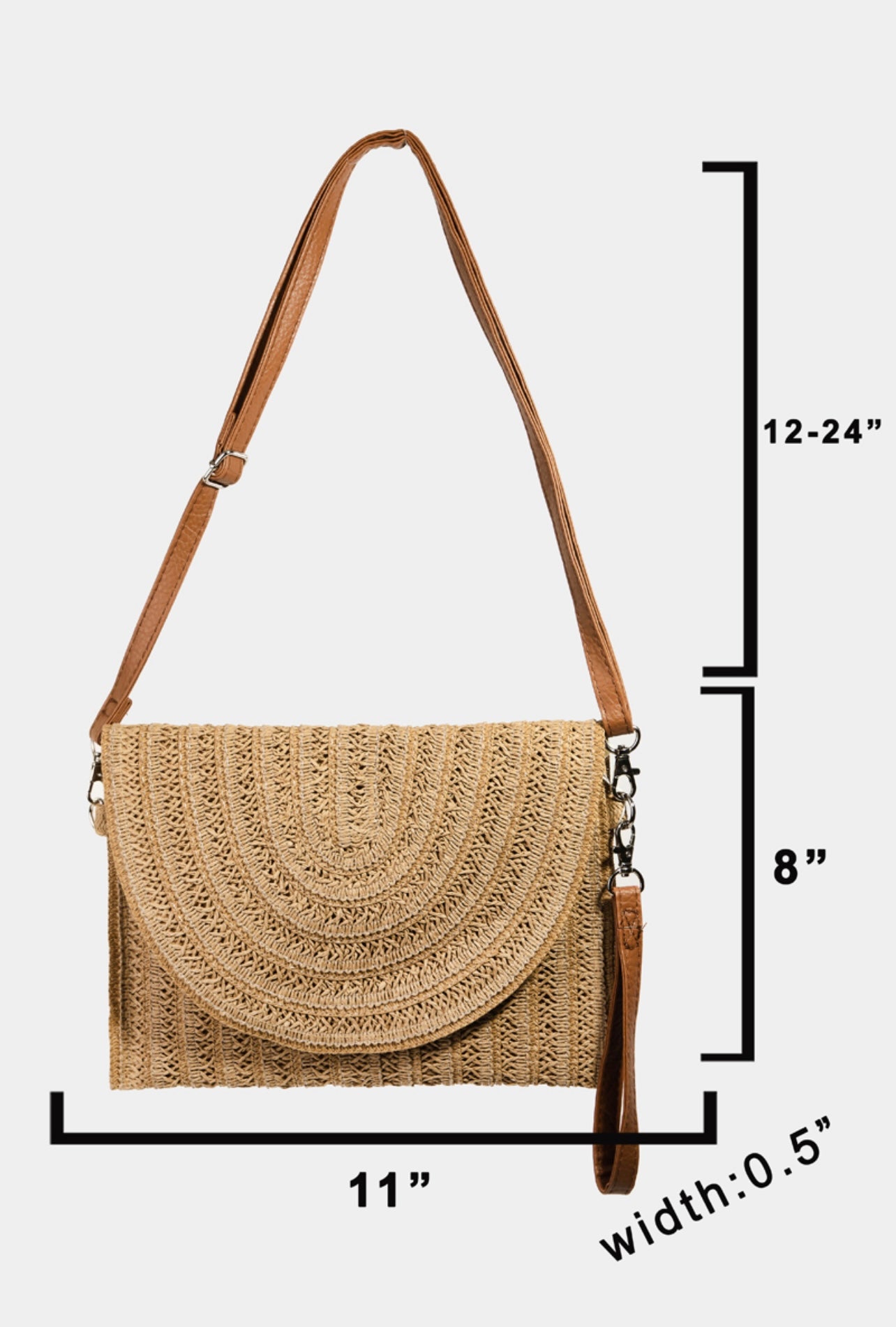 Dates at the Beach Envelope Straw Clutch