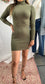 Kelly Turtleneck Ribbed Mini dress